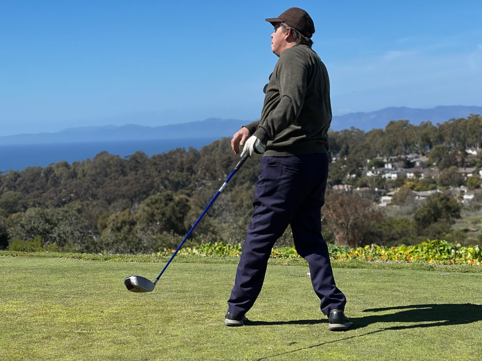 Teeing off with an ocean view