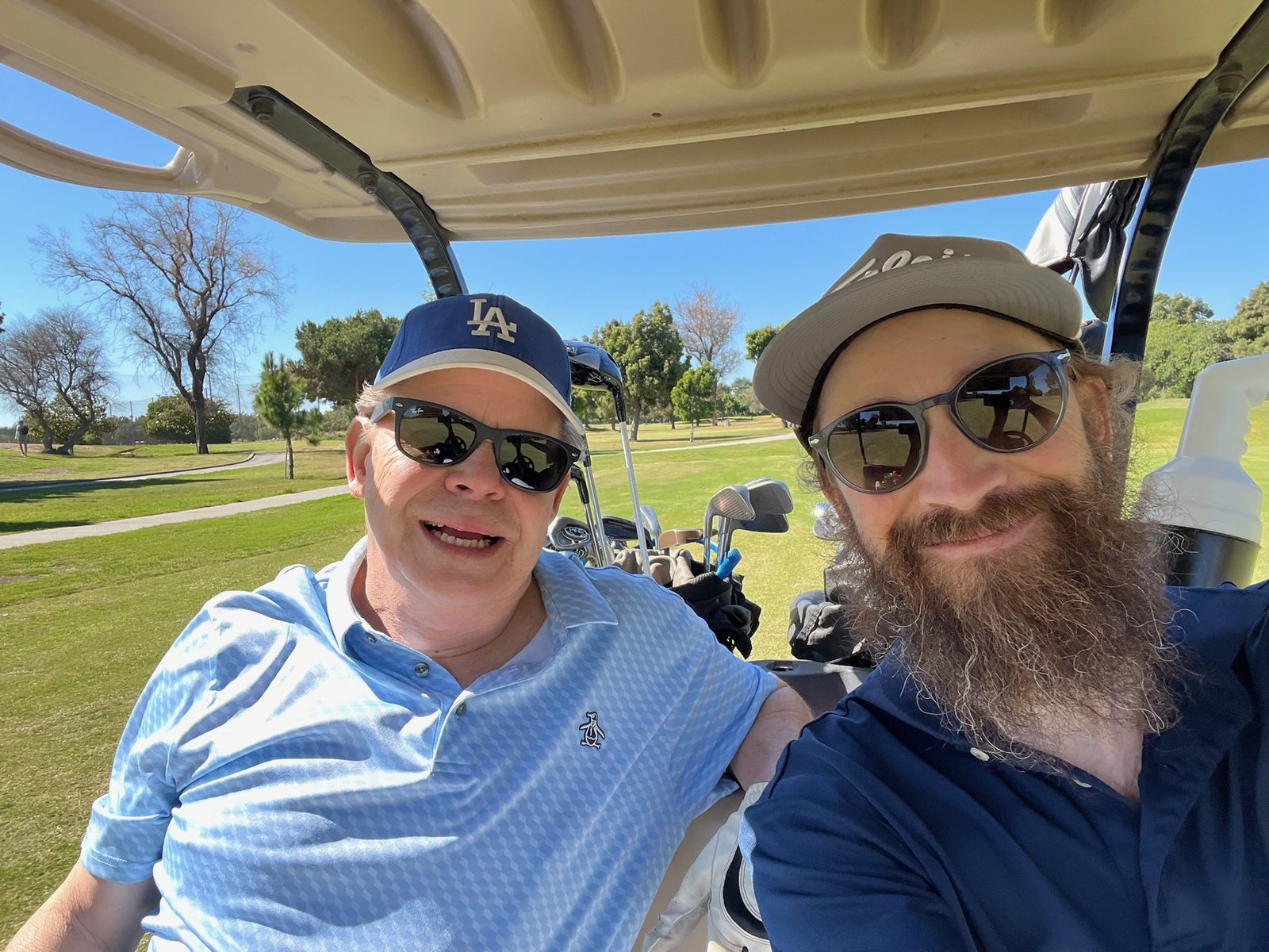 In the golf cart